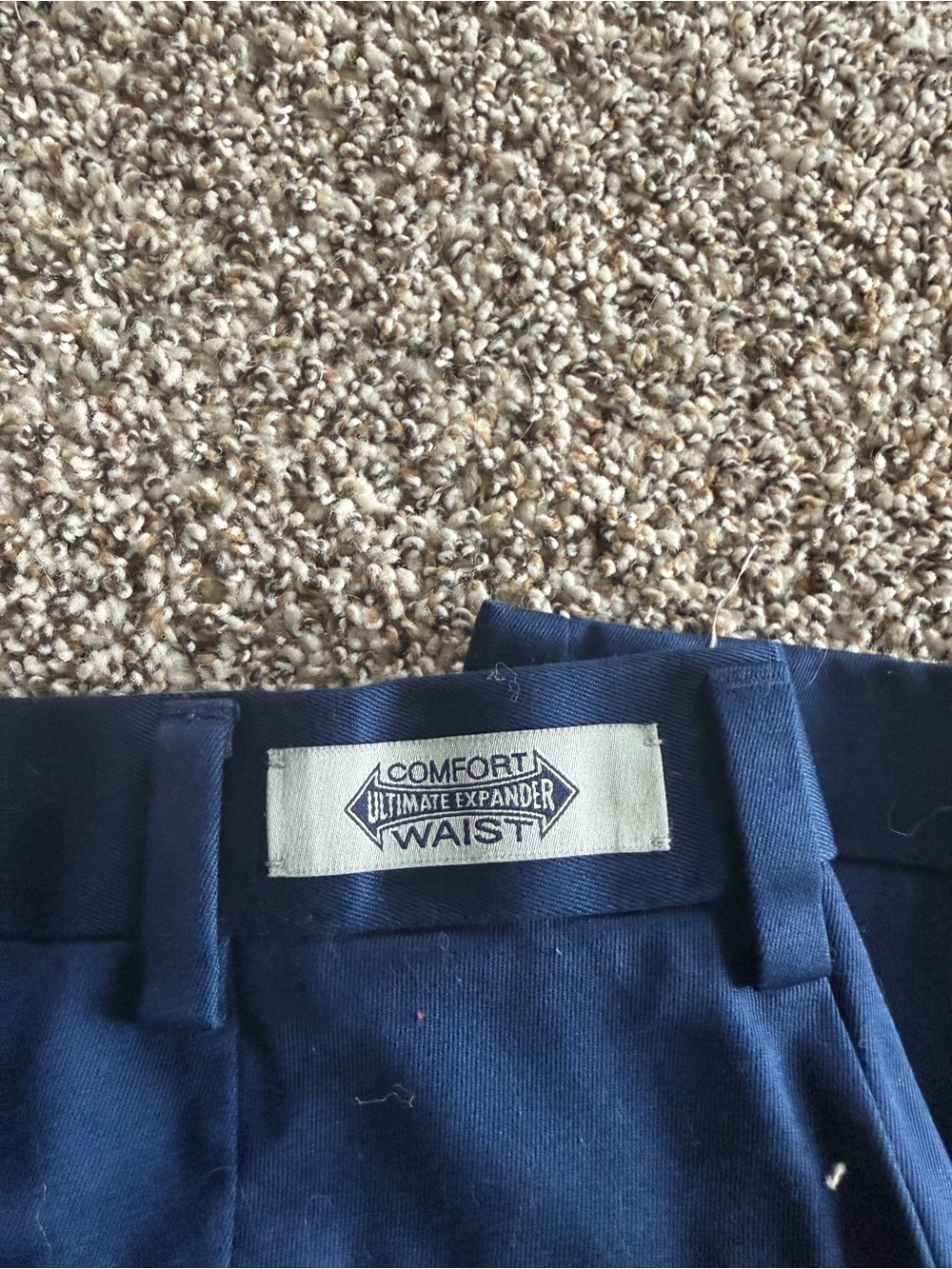 Navy Men's Pleated Dress Pants - Picture 4 of 5